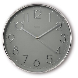 HAMA Zegar ścienny Corsica 30 cm Srebrno-szary
