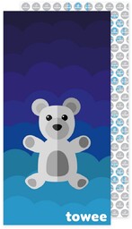 Towee Ręcznik szybkoschnący Teddy Bearniebieski, 70 x 140