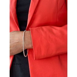 Bransoletka złota z białego złota z cyrkoniami pr.585