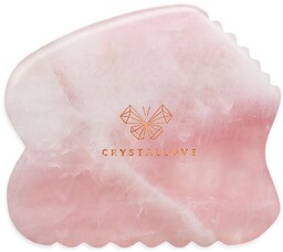 Crystallove Rose Quartz Contour Gua Sha Płytka