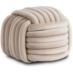 Elior Pleciona kremowa pufa L0-H87