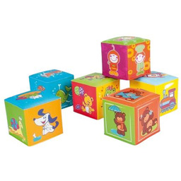 CANPOL BABIES Kostka edukacyjna miękka 6m+, 6szt. 2/817