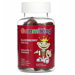 GUMMIKING Elderbery for kids Czarny bez 60 żelek