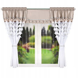 Zestaw Firan 300 X 160 CM Z Zasłonami