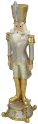 Figurka Dziadek do orzechów 42cm silver gold, 15
