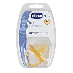 Chicco Physio Soft-0m+ Smoczek do uspokajania kauczukowy