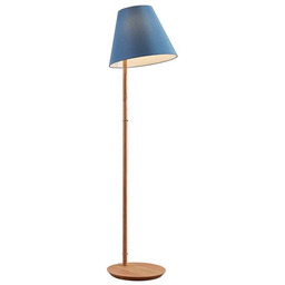 Lucande - Jinda Lampa Podłogowa Niebiesko/Drewniana