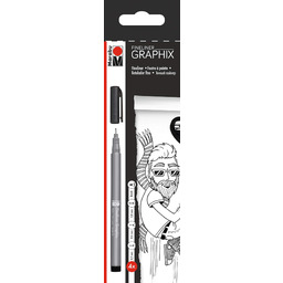 Marabu Fineliner Cienkopis, Wielokolorowy, 4 Sztuki