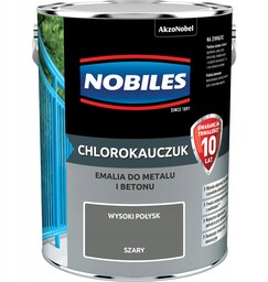Nobiles Chlorokauczuk emalia do metalu i betonu Szary