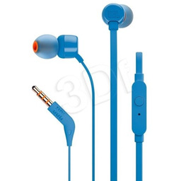 JBL Słuchawki T110 (niebieskie, z mikrofonem)