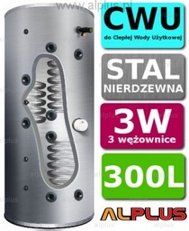 Bojler Joule 300l 3w zasobnik nierdzewny 3 wężownice