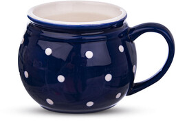 Orion Ceramiczny kubek KROPKI niebieski 200 ml