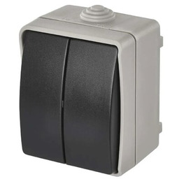 EMOS Wyłącznik natynkowy A1398.1 Szaro-czarny