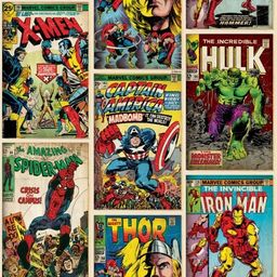 Tapeta Marvel Comics Superheroes Spiderman Iron Man Hulk