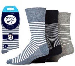 Gentle Grip 3PACK Bezuciskowe skarpety męskie - Navy