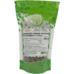 Orzeszki ziemne prażone w karmelu z solą (słony