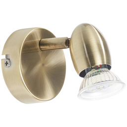 Lampa ścienna/sufitowa OUVI 1xGU10 mosiądz antyczny 8421797701048 -