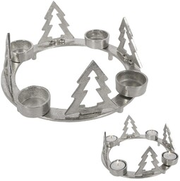 Świecznik aluminiowy na 4 świeczki 25 cm