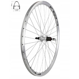 Koło tylne 28" piasta XMX A281QR, kaseta 8-9-10