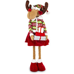 Figurka dekoracyjny świąteczny Renifer na teleskopach nogi 81-62x25x20