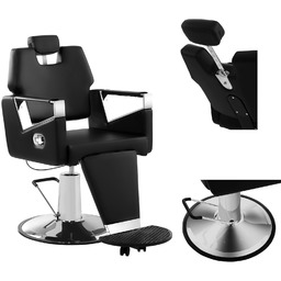 Profesjonalny fotel fryzjerski barberski z podnóżkiem obrotowy TURIN