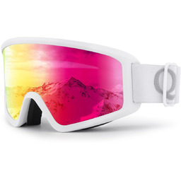 Gogle narciarskie nieparujące dla dorosłych UV400 białe