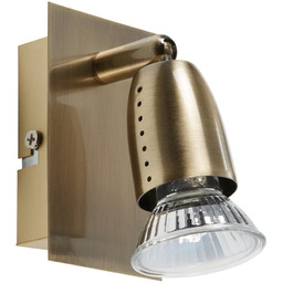 Lampa ścienna/sufitowa ECCO 1xGU10 mosiądz antyczny 8421797541057 -