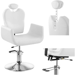 Profesjonalny fotel fryzjerski kosmetyczny obrotowy LIVORNO Physa biały