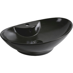 Czarna umywalka nablatowa 58 cm KR-139 BLM Kerra