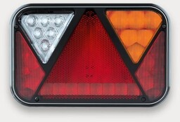Lampa LED tylna PRAWA z trójkątem odblaskowym 12V