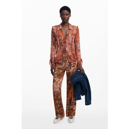 Spodnie z mikrosztruksu paisley