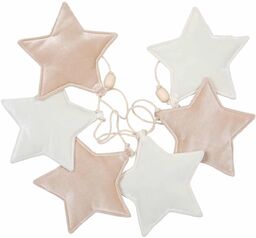 Girlanda dekoracyjna aksamitna gwiazdki "Beżowy pył"