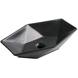 Czarna umywalka nablatowa 58 cm KR-570 BLM Kerra