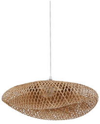 Lampa Wiszące Lindby, Eleane, ściemnialny, drewniany, salon, bambus,