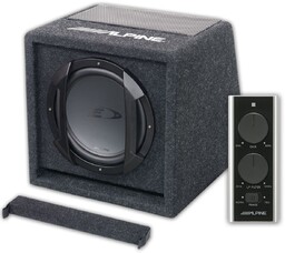 Subwoofer aktywny Alpine SWE-815 300W skrzynia pilot