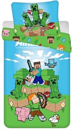 Jerry Fabrics Pościel bawełniana Minecraft Outdoor Mobs, 140
