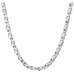 Męski srebrny naszyjnik o splocie królewskim elegancki dodatek