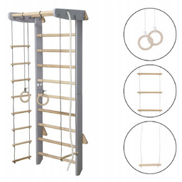 drabinka gimnastyczna dla dzieci Numi szary