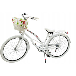 Biały Aluminiowy Lekki Miejski Rower Beach Cruiser Damski
