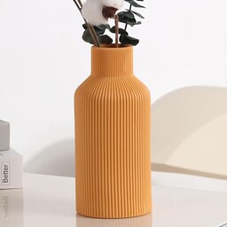 Pomarańczowy ceramiczny wazon do dekoracji, minimalistyczny nowoczesny wystrój