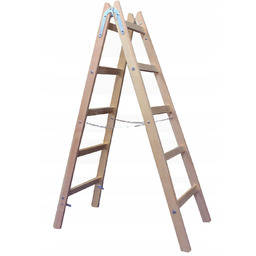 Drabina drewniana 2x5 stopni rozstawna malarska Standard