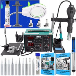 Zestaw Stacja Lutownicza Hot Air 2w1 Yihua 852D++