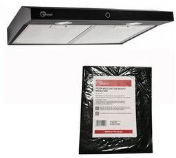 Okap/Pochłaniacz 50cm CZARNY kuchenny Modo Slim- Panel dotykowy