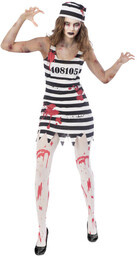 Kostium Więźniarka Zombie dla kobiety