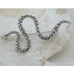 WĄŻ - snake srebrna broszka srebro 925