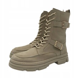Buty dziecięce skórzane zimowe botki Friboo rozmiar 38