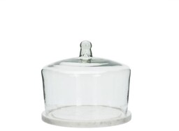 Madam Stoltz - Marmurowa taca z kloszem