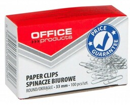 Spinacze biurowe 33mm okrągłe OFFICE PRODUCTS /18083315-19/