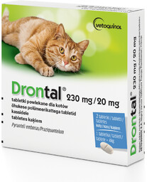 Drontal, tabletki na robaki i pasożyty u kota