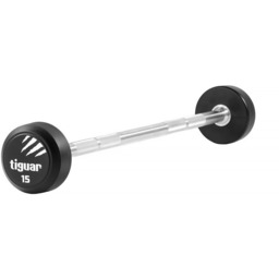 Tiguar, Barbell prosty, srebno-czarny, 15 kg